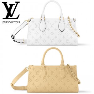 LOUIS VUITTON カーフレザー オンザゴー EW ハンドバッグ M11274 M11273