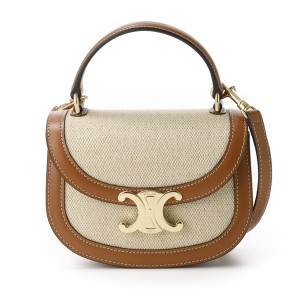 セリーヌ MINI BESACE TRIOMPHE ハンドバッグ 2WAY ショルダーバッグ ベージュ 10k50 2fa3 02nt