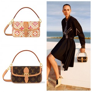 LOUIS VUITTON ハンドバッグ モノグラム・タイル ナノ・ディアヌ M83621 M83298