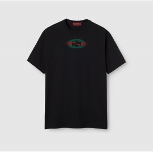 グッチコットンジャージー Tシャツ ブラック  795957 XJGQ5 1152