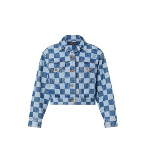 ルイヴィトン後払い  LVリミックス ダミエ デニムジャケット 青 1AFGDG