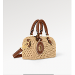 LOUIS VUITTON ラフィア ナノ・スピーディ ハンドバッグ M83525