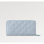 LOUIS VUITTON ジッピー ウォレット ブルー モノグラム ラウンドファスナー長財布 M83682