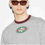 グッチ プリント コットンジャージー Tシャツ グレー 795957 XJGQ6 1230