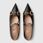 グッチ GUCCI ホースビット付き ウィメンズ フラットバレエシューズ 621161 1RH00 1000