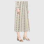 グッチ激安 GUCCI ダブルGバックル付レザー ミッドヒールサンダル 453379 A3N00 6629