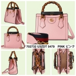 グッチ バンブー レザー ダブルG ダイアナ 3WAY ミニ トートバッグ 702732 U3ZDT 5479
