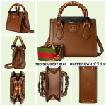 グッチ バンブー レザー ダブルG ダイアナ 3WAY ミニ トートバッグ 702732 U3ZDT 2185