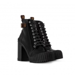 LOUIS VUITTON ルビー アンクルブーツ 黒 カーキ 1ADAQ1 1ADAQ