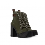 LOUIS VUITTON ルビー アンクルブーツ 黒 カーキ 1ADAQ1 1ADAQ