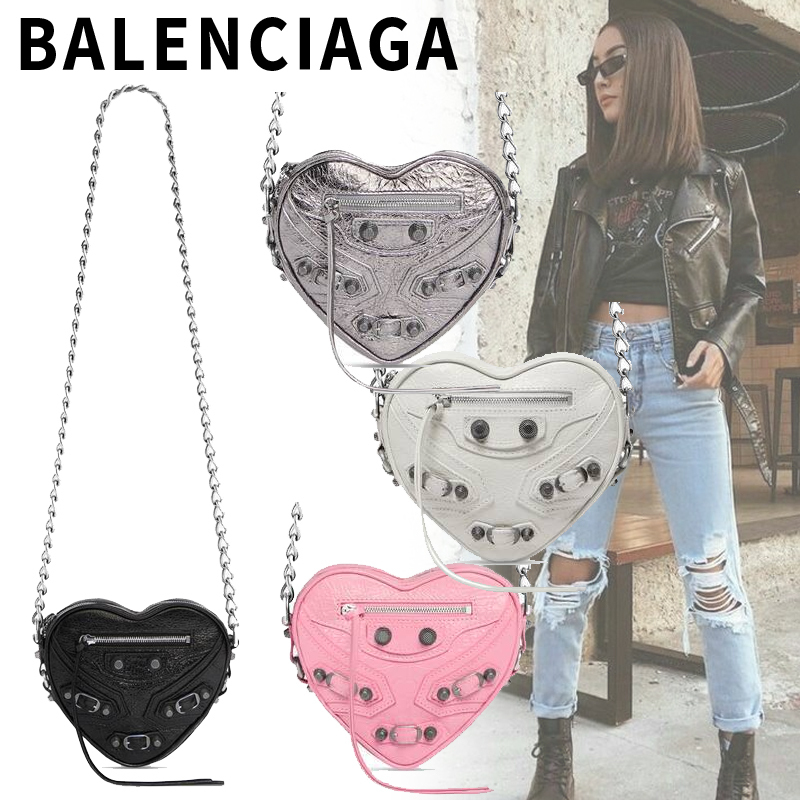 バレンシアガショルダーバッグ CAG. HEART MINI BAG レディース ハート レザー チェーン 722781 1VG9Y