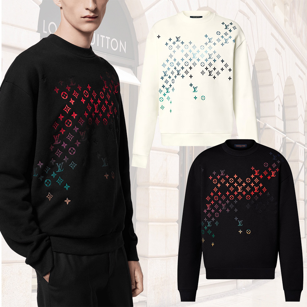 LouisVuitton×エンブロイダード スウェットシャツ 1AFBWB 1AFBW9