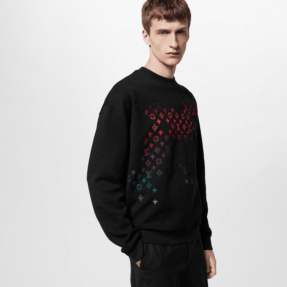 LouisVuitton×エンブロイダード スウェットシャツ 1AFBWB 1AFBW9