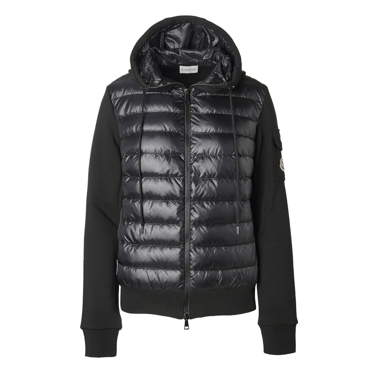 モンクレール MONCLER ダウン切り替え スウェットパーカ ブラック レディース 8g00020 809dh 999