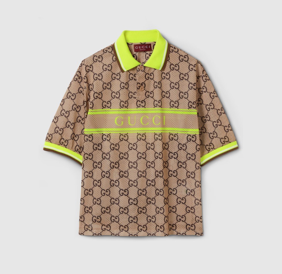 グッチ GGプリント ポリエステル メッシュポロシャツ 787890 XJGJ3 2270