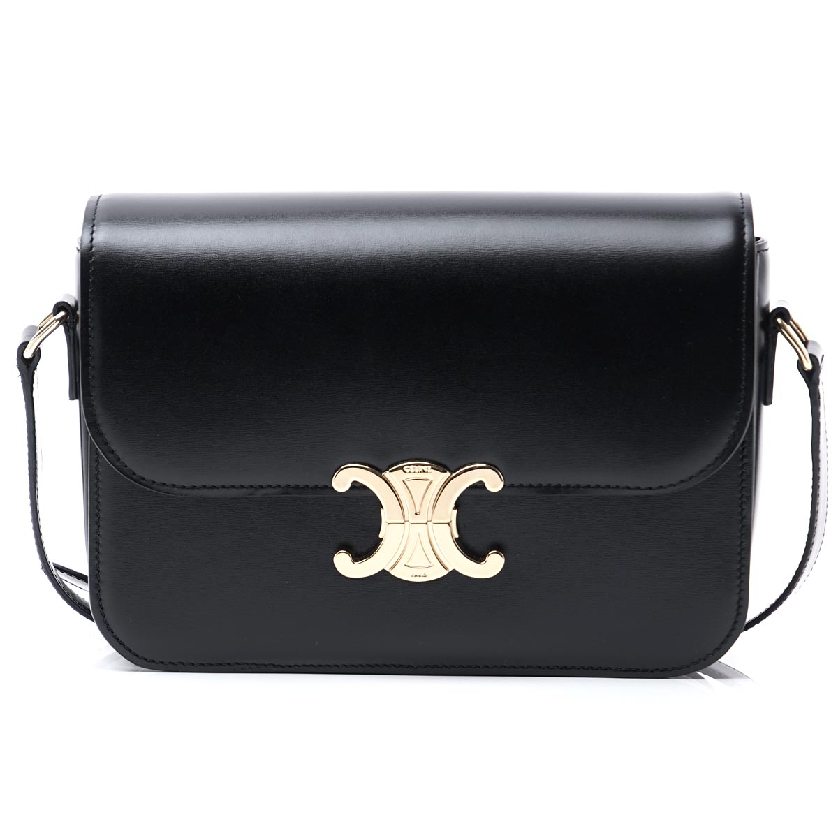 セリーヌ CLASSIQUE MEDIUM TRIOMPHE BAG ショルダーバッグ ブラック レディース 18736 3bf4 38no