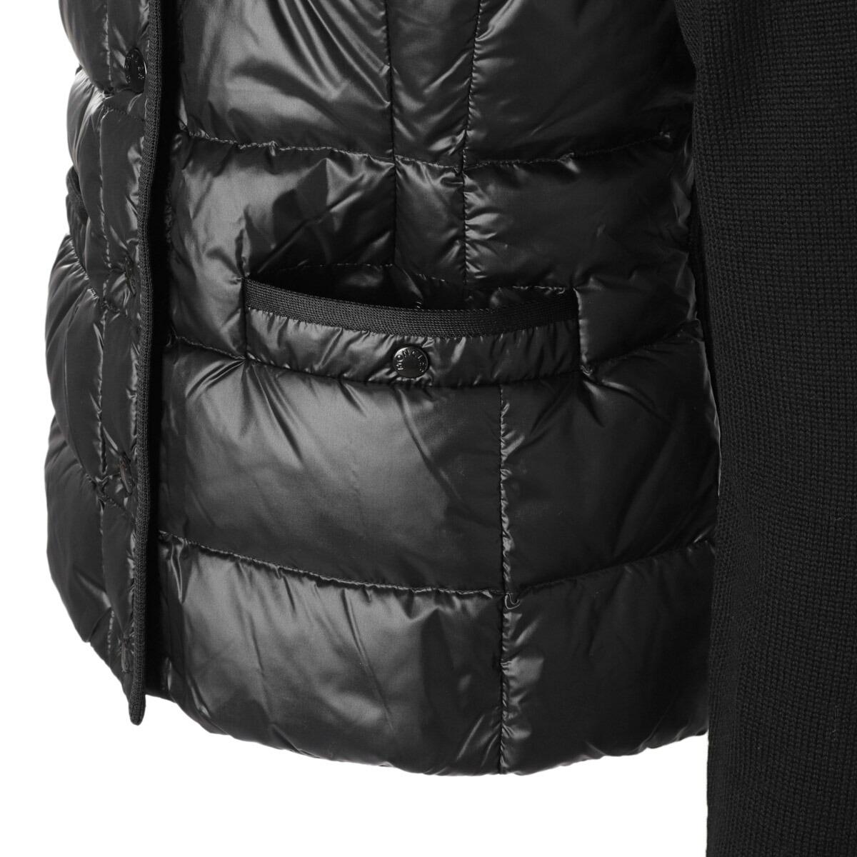 モンクレール MONCLER ダウン切り替え カーディガン ブラック レディース 9b00011 m1131 999