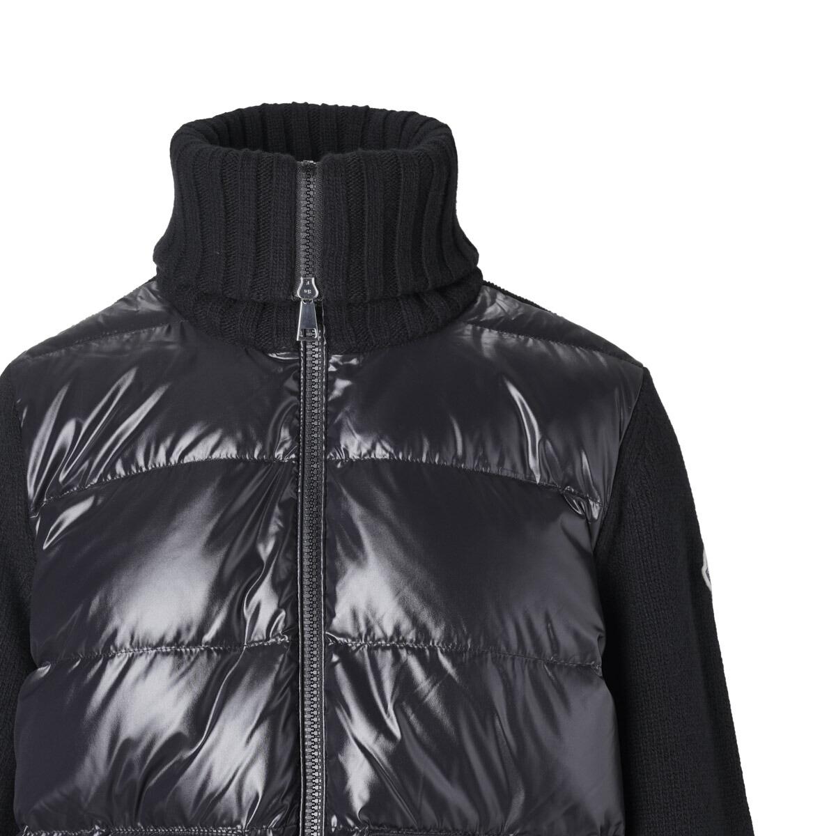 モンクレール MONCLER ダウン入りジップカーディガン ブラック 9b00013 m1115 999