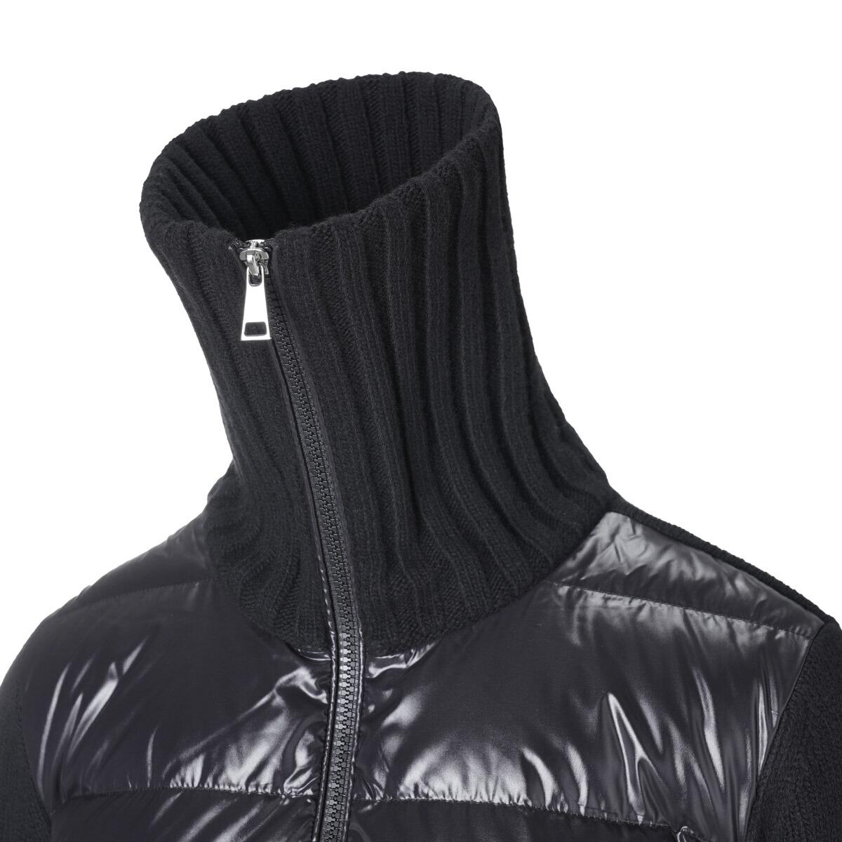 モンクレール MONCLER ダウン入りジップカーディガン ブラック 9b00013 m1115 999