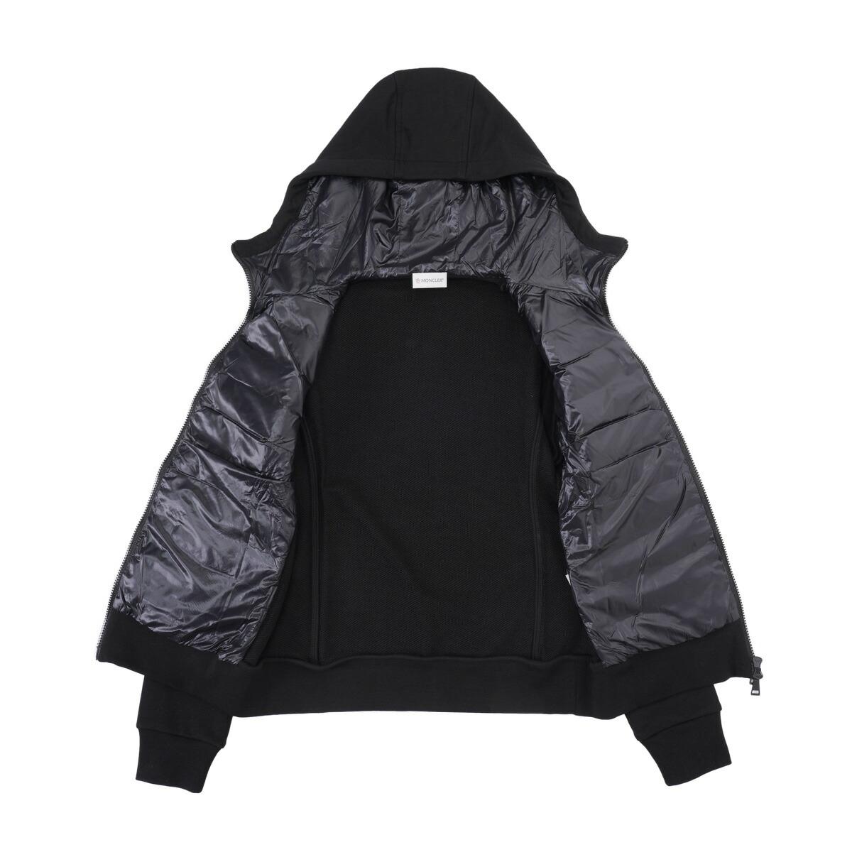 モンクレール MONCLER ダウン切り替え スウェットパーカ ブラック レディース 8g00020 809dh 999