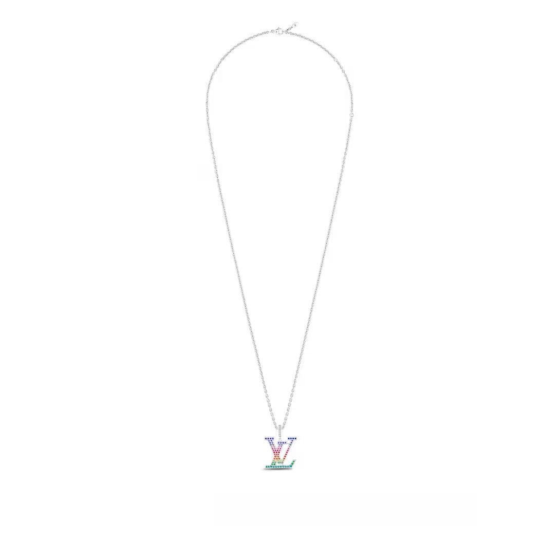 ルイヴィトン代引 ペンダント LV XL レインボー Q93897