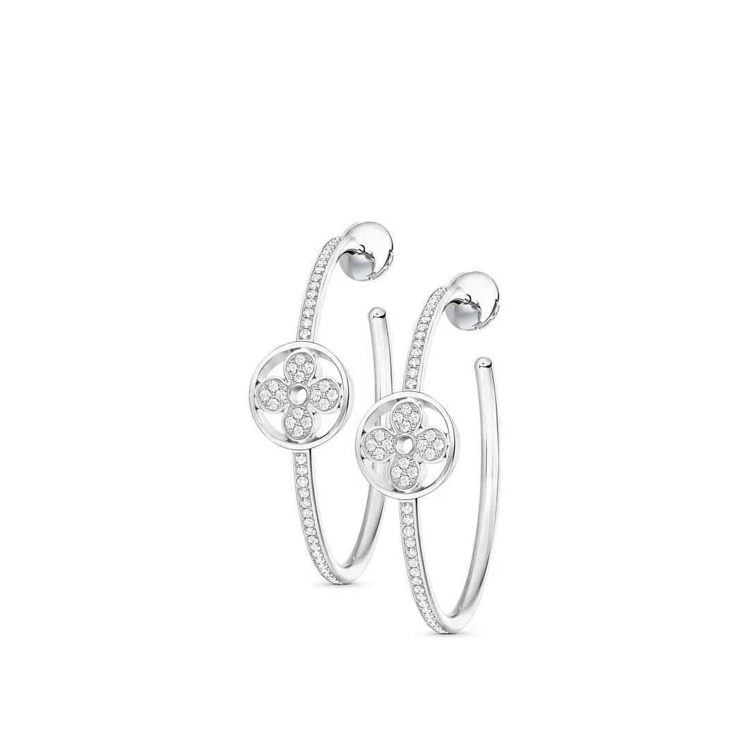 ルイヴィトン フープピアス イディール ブロッサム ディアモン Q96837
