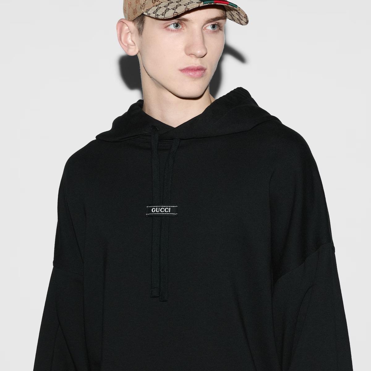 GUCCI コットンジャージー フーデッド スウェットシャツ 788090 XJGJ7 1043