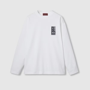 グッチ メンズ プリント コットンジャージー Tシャツ 784364 XJGKK 9074