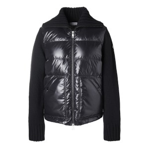 モンクレール MONCLER ダウン入りジップカーディガン ブラック 9b00013 m1115 999