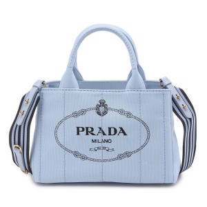 PRADA激安 CANAPA 2WAYトートバッグ ショルダーストラップ コットンキャンバス 1BG439-ZKI-F6325