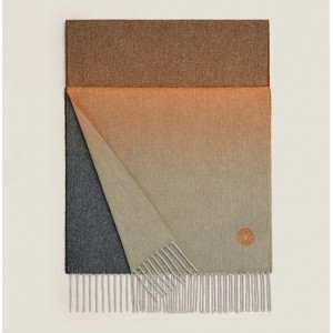 エルメス カシミヤマフラー サマーブロック・サンライズ H394805T 01