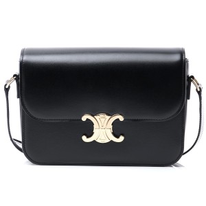セリーヌ CLASSIQUE MEDIUM TRIOMPHE BAG ショルダーバッグ ブラック レディース 18736 3bf4 38no