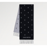 ルイヴィトン LOUIS VUITTON マフラー ブラゾン ネイビー 黒 M77269 M77274