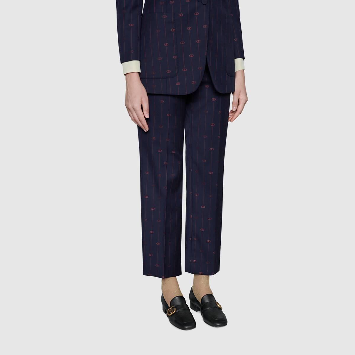 グッチ ダブルG付き GUCCIプリント入*レザーローファー 602496 C9D00 1000