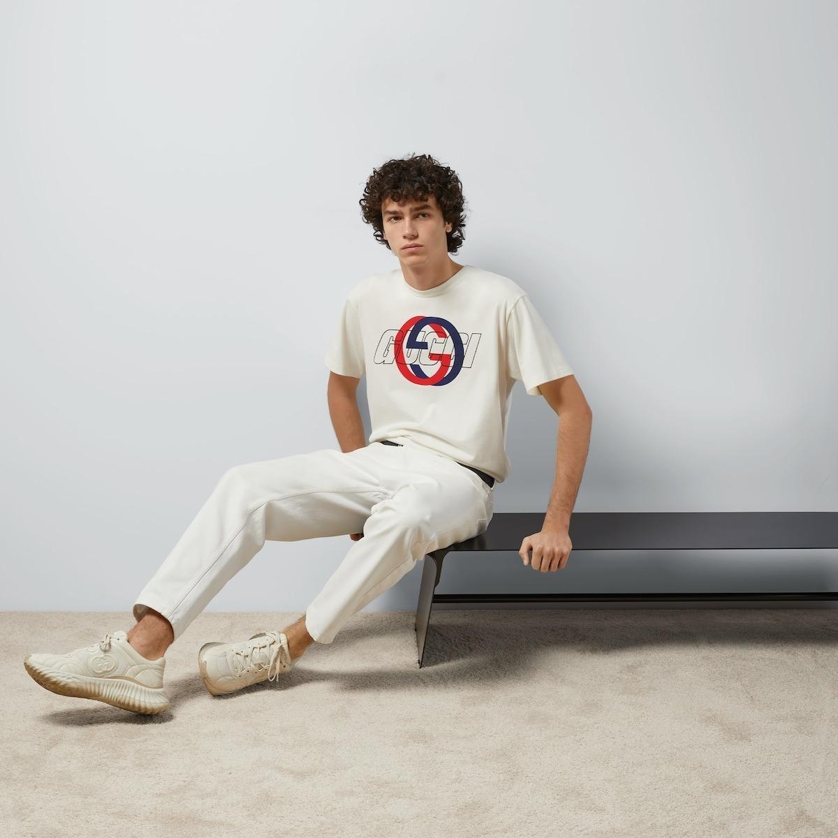 グッチ GUCCI プリントコットンジャージーTシャツ 771758 XJF7C 9095