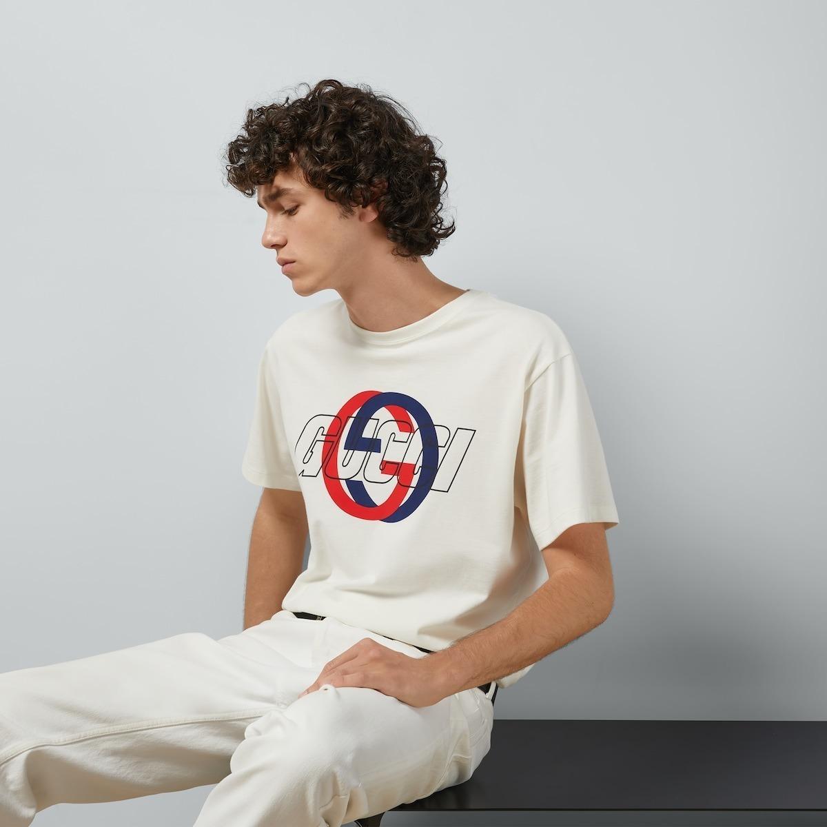 グッチ GUCCI プリントコットンジャージーTシャツ 771758 XJF7C 9095