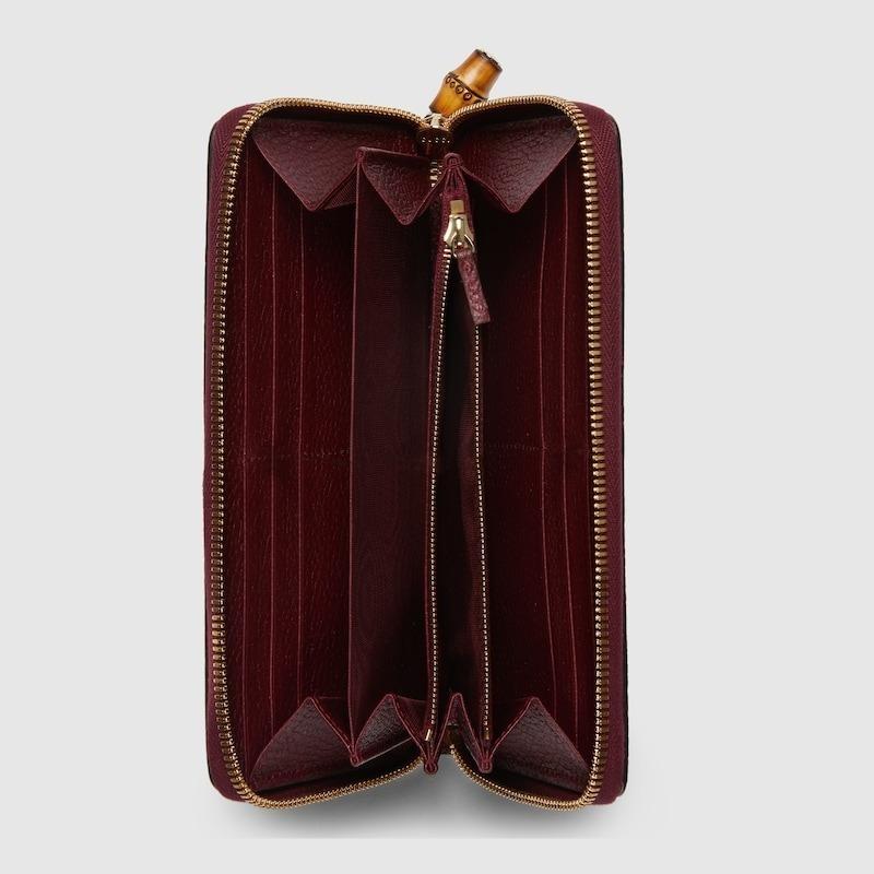 グッチ バンブー付き ジップアラウンドウォレット ラウンドファスナー長財布 739499 AADQ2 6207