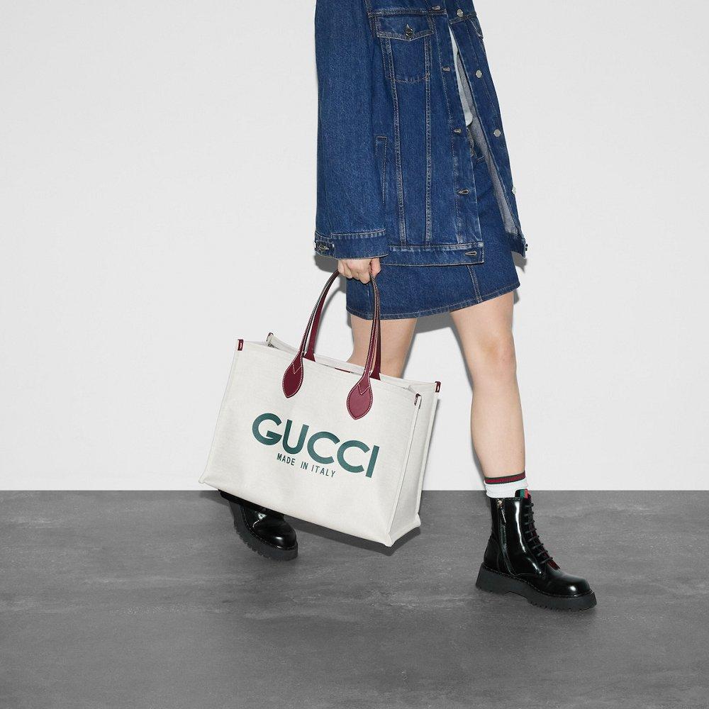 グッチ後払い GUCCI プリント ラージ トートバッグ 772177 FACUL