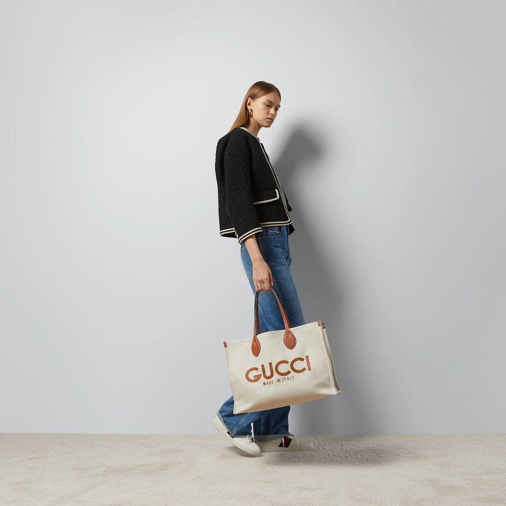 グッチ後払い GUCCI プリント ラージ トートバッグ 772177 FACUL