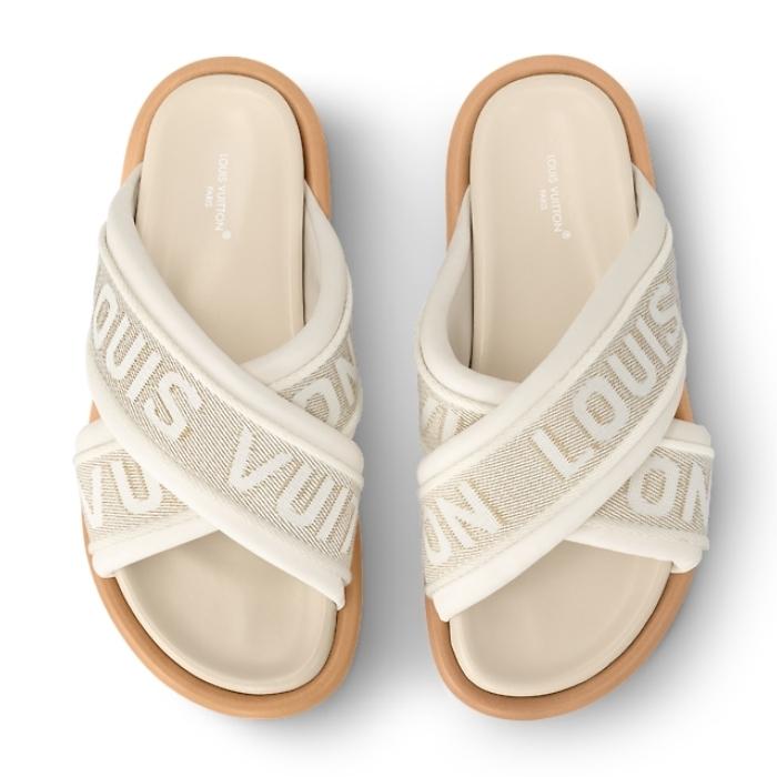 LOUIS VUITTON サンダル ミュール ブリス エクリュ 1ACTC2