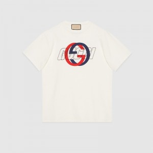 グッチ GUCCI プリントコットンジャージーTシャツ 771758 XJF7C 9095