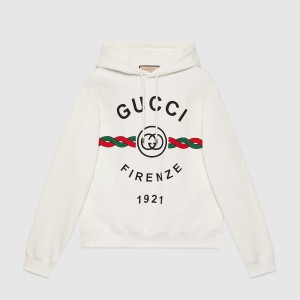 グッチ デニムに FIRENZE 1921フーデッド スウェットシャツ  646953 XJD7O 9095