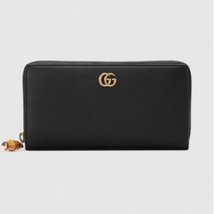 グッチ バンブー付き ジップアラウンドウォレット ラウンドファスナー長財布 739499 AABXM 1000