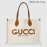 グッチ後払い レディース プリント ミディアム トートバッグ 772176 FACUL