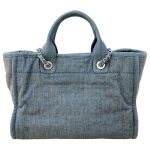 シャネルバッグ レディース CHANEL ドーヴィル スモールショッピング デニムブルー AS3257 B10675 NN494