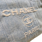 シャネルバッグ レディース CHANEL ドーヴィル スモールショッピング デニムブルー AS3257 B10675 NN494