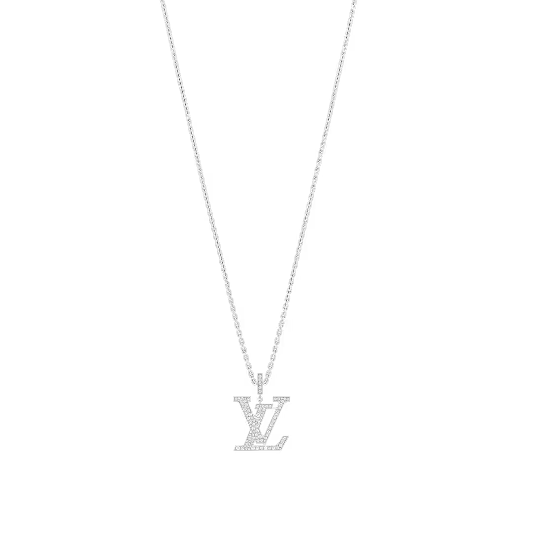 ルイヴィトン激安 ネックレス ペンダント LV XL ホワイトゴールド×ダイヤモンド Q93821
