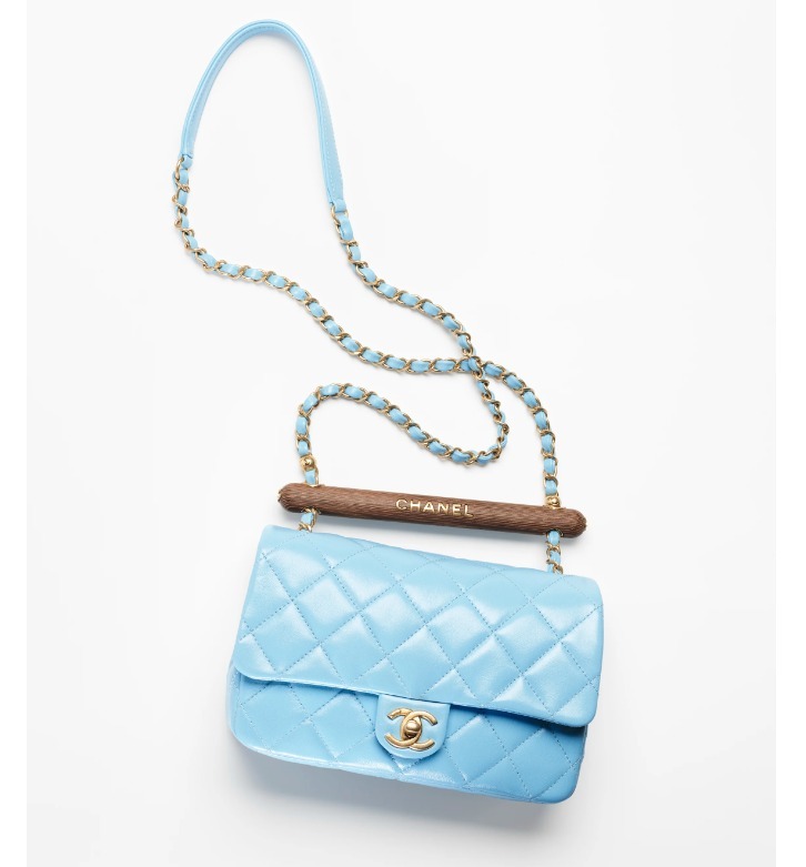 シャネル CHANEL トップハンドル スモールフラップ バッグ AS4151 B13085 NO195