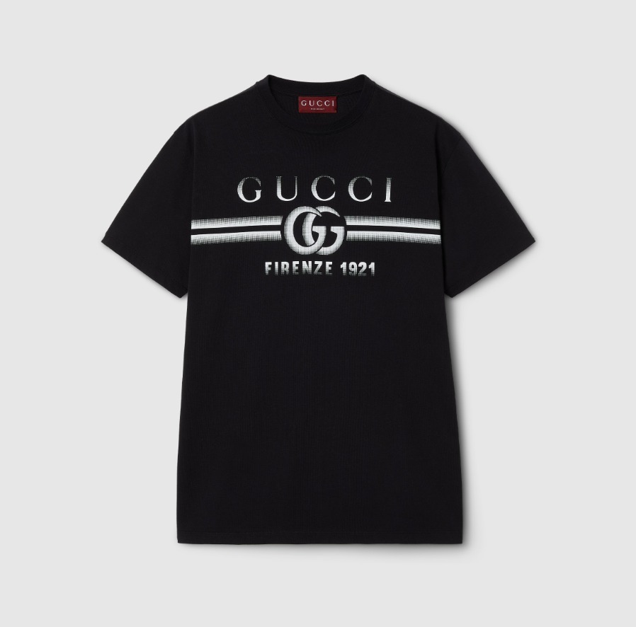 グッチ“GUCCI”プリント コットンジャージー Tシャツ 785345 XJGKJ 1070