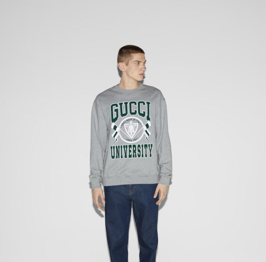 GUCCIプリント コットンジャージー スウェットシャツ 784413 XJGU7 1230